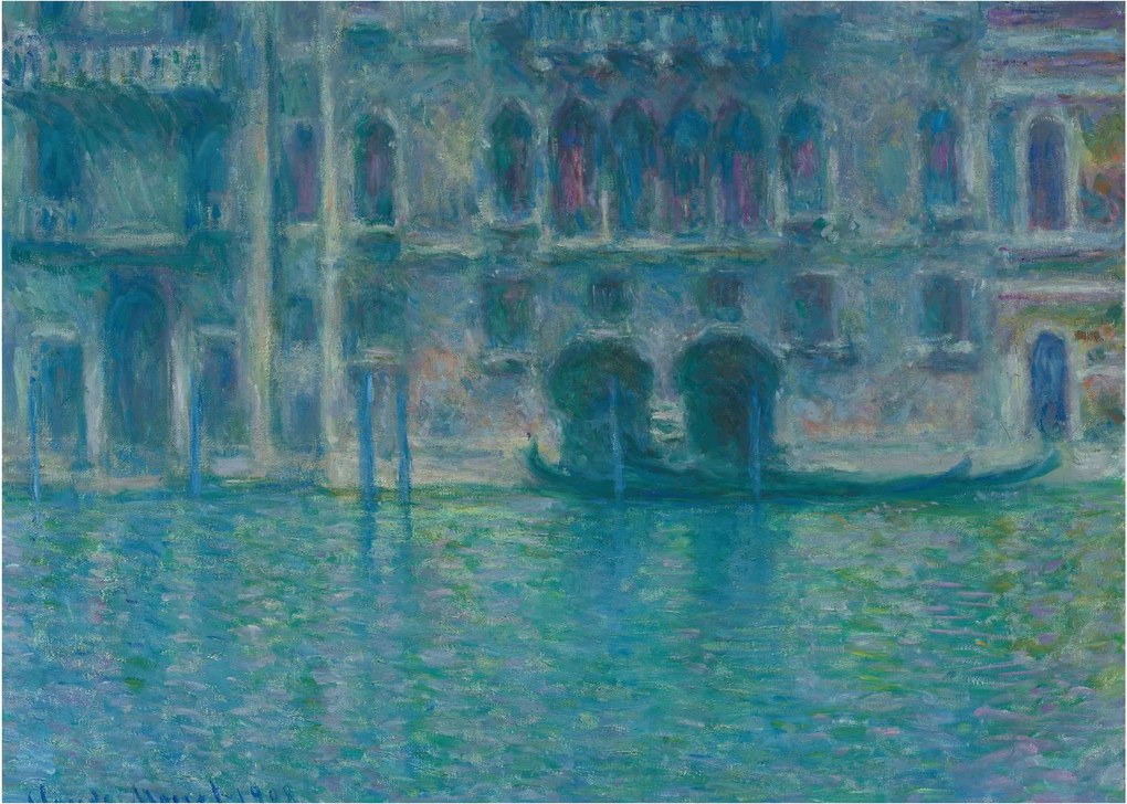 Tablou pe sticlă - Claude Monet, Palazzo da Mula, Venice, reproducere (70x50 cm)