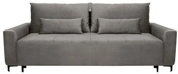 Canapea extensibilă Boston 385 Cutie de pat, Gri, 93x235x108cm, 83 kg, Picioare: Metalic