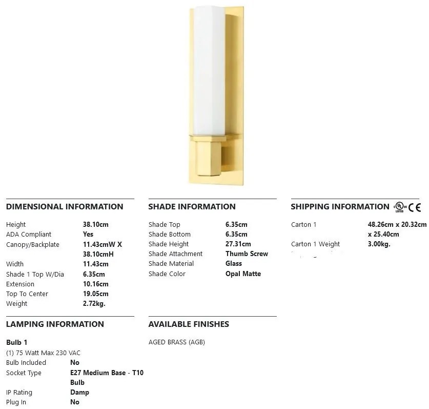 Aplica de perete design modern Walton