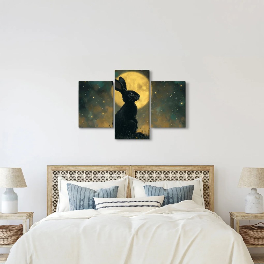 Tablou - Iepure cu lună (90x60 cm)