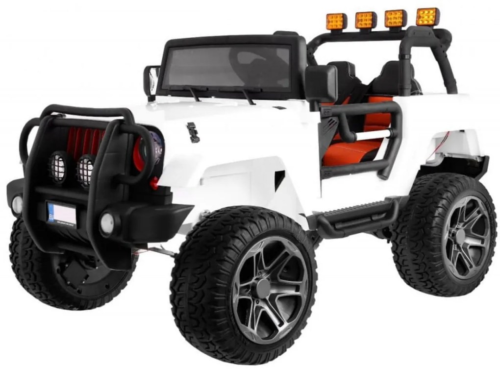 Masinuta Electrica cu acumulator pentru copii NOVOKIDS™ Jeep 4X4 PRO, 2 locuri, Max 40 kg, Roti din Cauciuc EVA, 3-10 ani , Husa ploaie si rucsac ,2