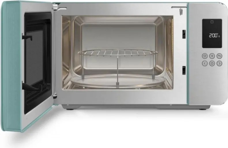 Cuptor cu microunde cu gratar 4in1 SMEG Collezione MOC01EGMEU, 1900 W, 29 l, 18 programe, Inchidere lina, Semnal sonor, Ecran LCD, Verde