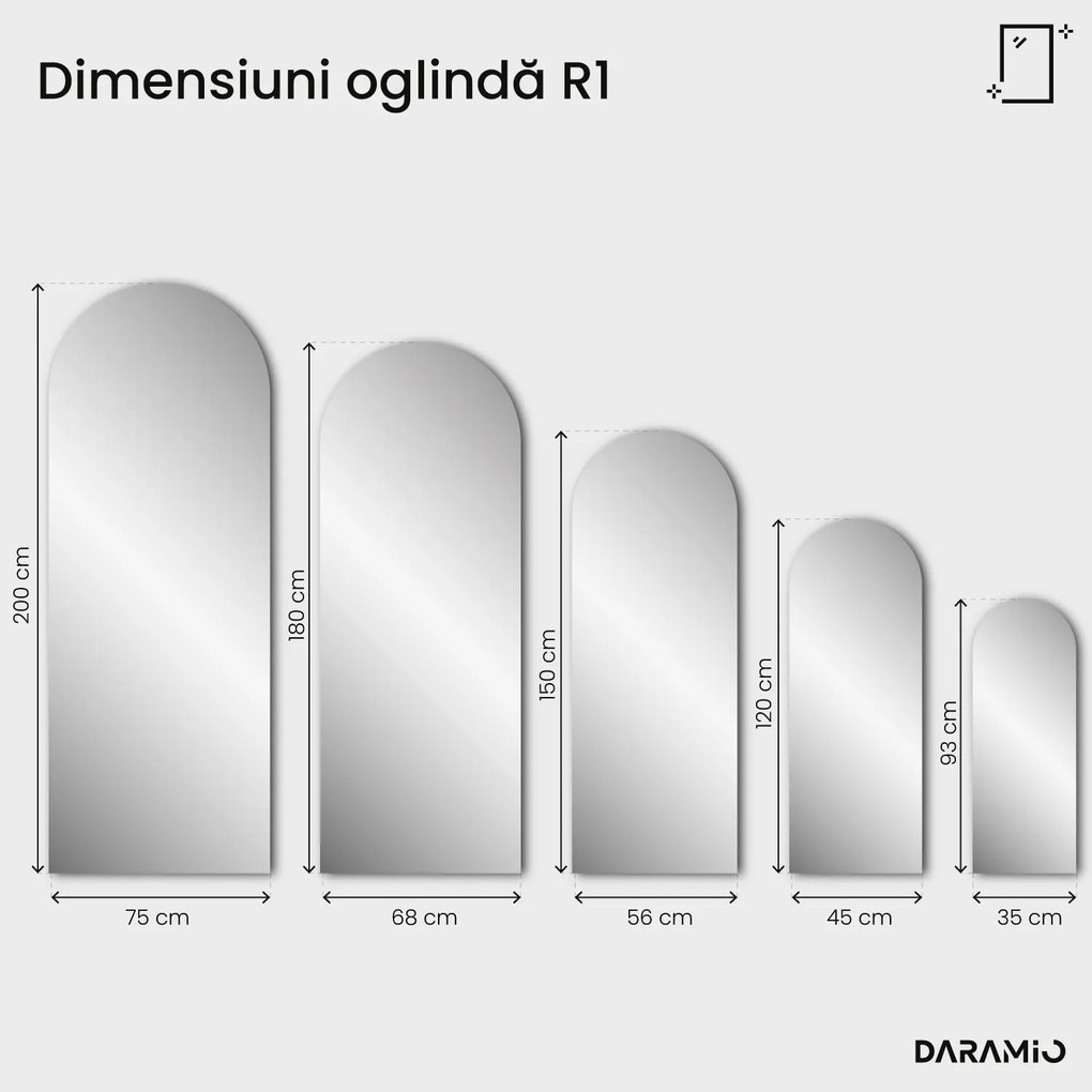 Oglindă arcuită Pure R1