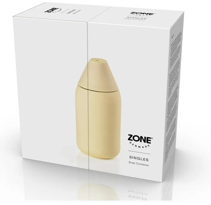 Dozator de săpun lichid galben deschis din silicon 300 ml Singles – Zone