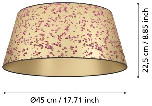 Plafonieră Eglo 390291 CASTUERA 1xE27/25W/230V auriu/roz