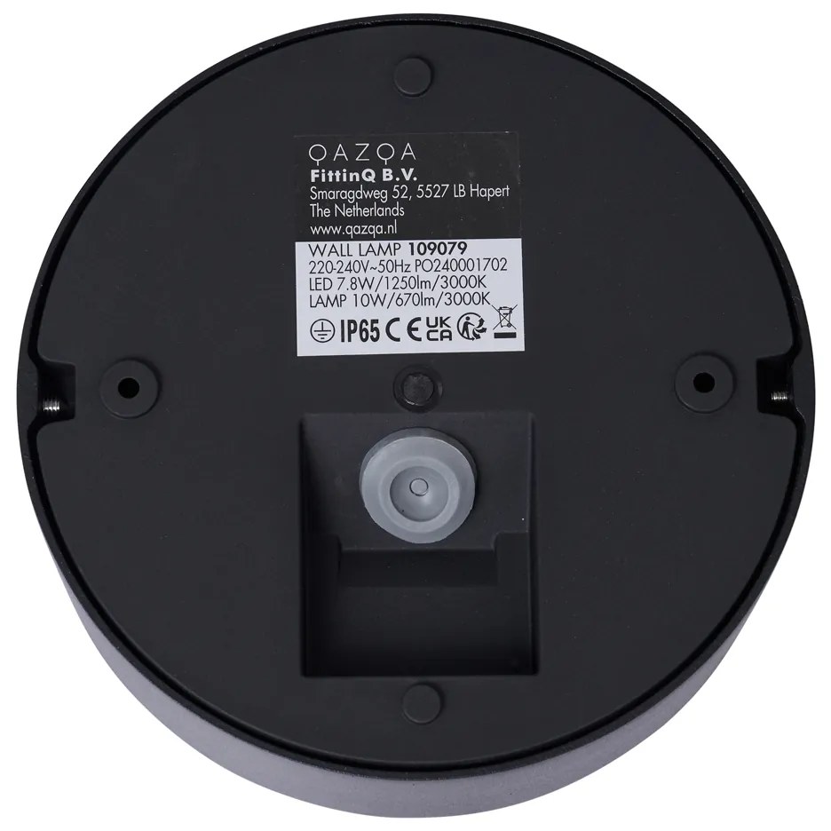 Plafoniere de perete moderne pentru exterior negru incl. LED IP65 - Dop