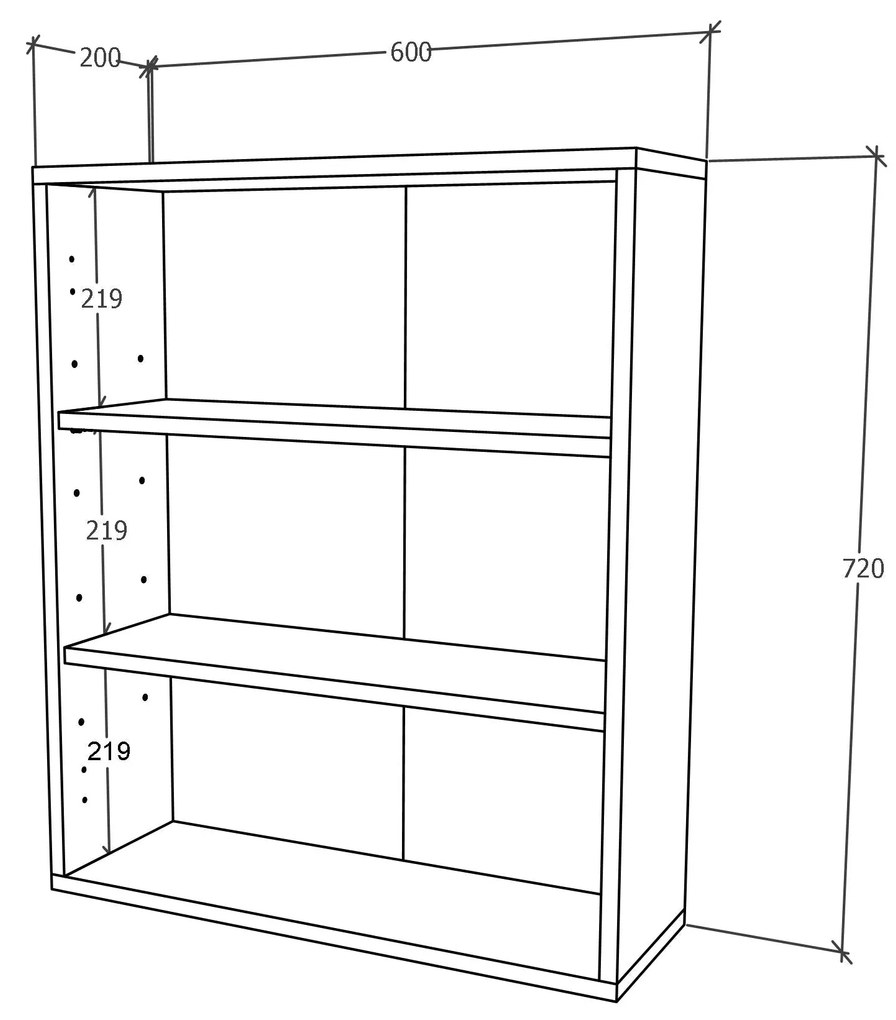 Corp Baie Zaria, Suspendat, 2 Usi, Gri Lucios/Alb, MDF, L 60 x l 22 x H 72 cm