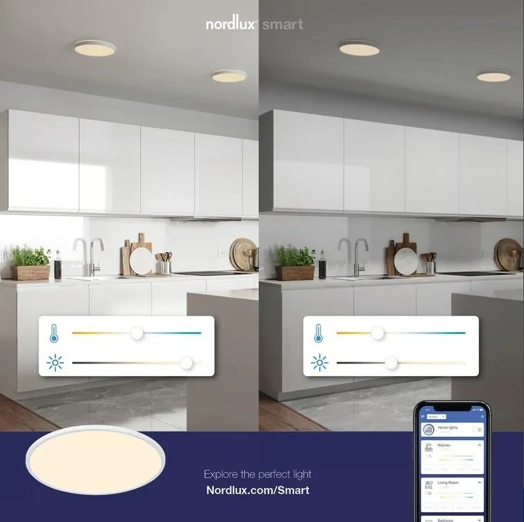 Panou LED CCT ultra-subtire Oja Smart 29 White