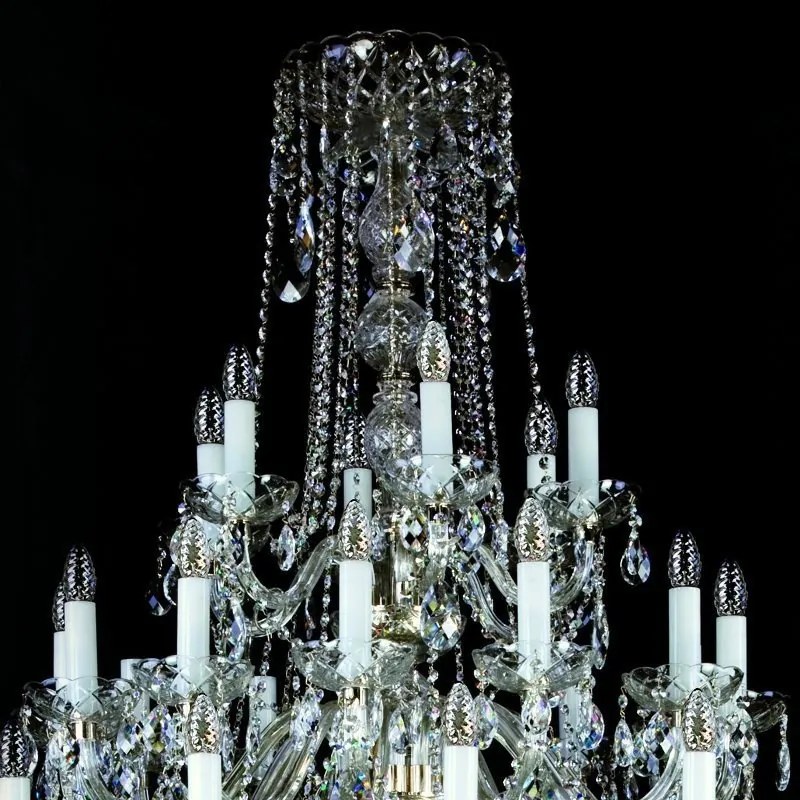 Candelabru XXL Cristal Bohemia Exclusive 42 brate AURELIE 42