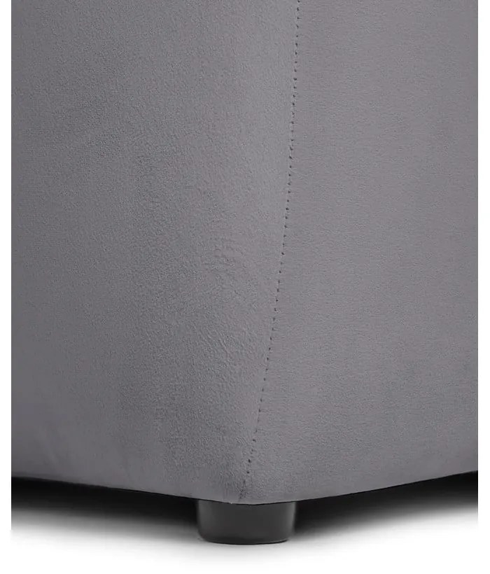 Canapea gri cu tapițerie din catifea 225 cm Cube – Bonami Selection