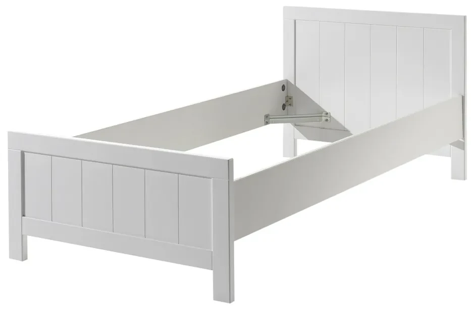 Set Mobilier Cameră Copii ERIK, pat 90x200 cm, dulap cu 3 uși, noptieră și sertar, alb – Vipack