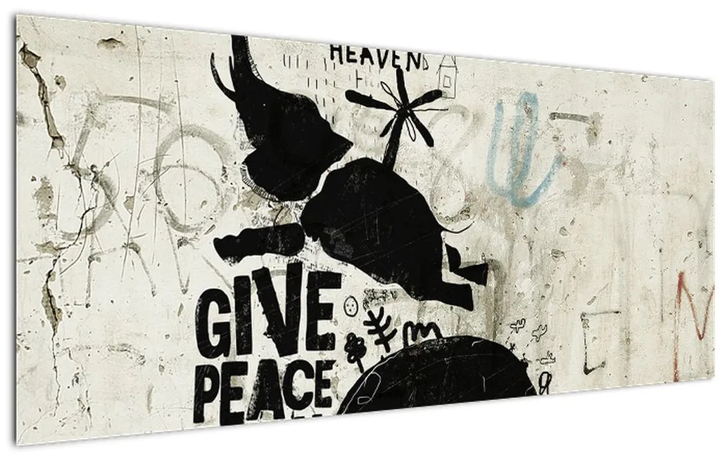 Tablou - Elefant deasupra solului (120x50 cm)