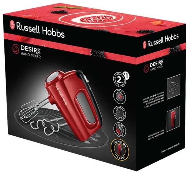 Mixer Russell Hobbs Desire 24670-56, 350W, Manual, 5 viteze+Turbo, Rosu