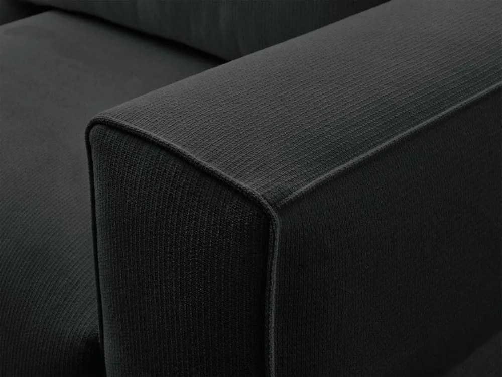 Canapea neagră extensibilă/cu spațiu de depozitare 265 cm Ezechiel – Bobochic Paris
