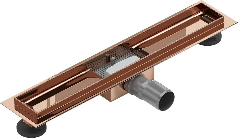 Mexen Flat corp de scurgere liniară 60 cm, aur roz - 1615060