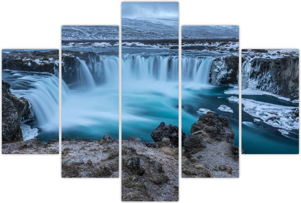 Tablou - Priveliște la cascade (150x105 cm)