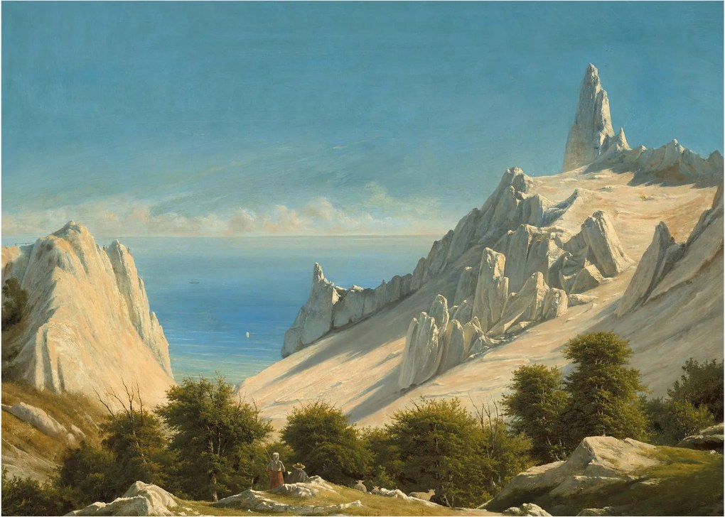 Tablou - Georg Emil Libert, View of Sommerspiret, the Cliffs of Møn, reproducere (70x50 cm)