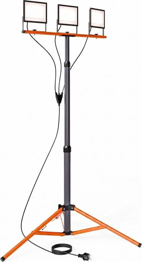 Proiector LED cu stativ 3xLED/50W/230V 4500K IP65 negru/portocaliu
