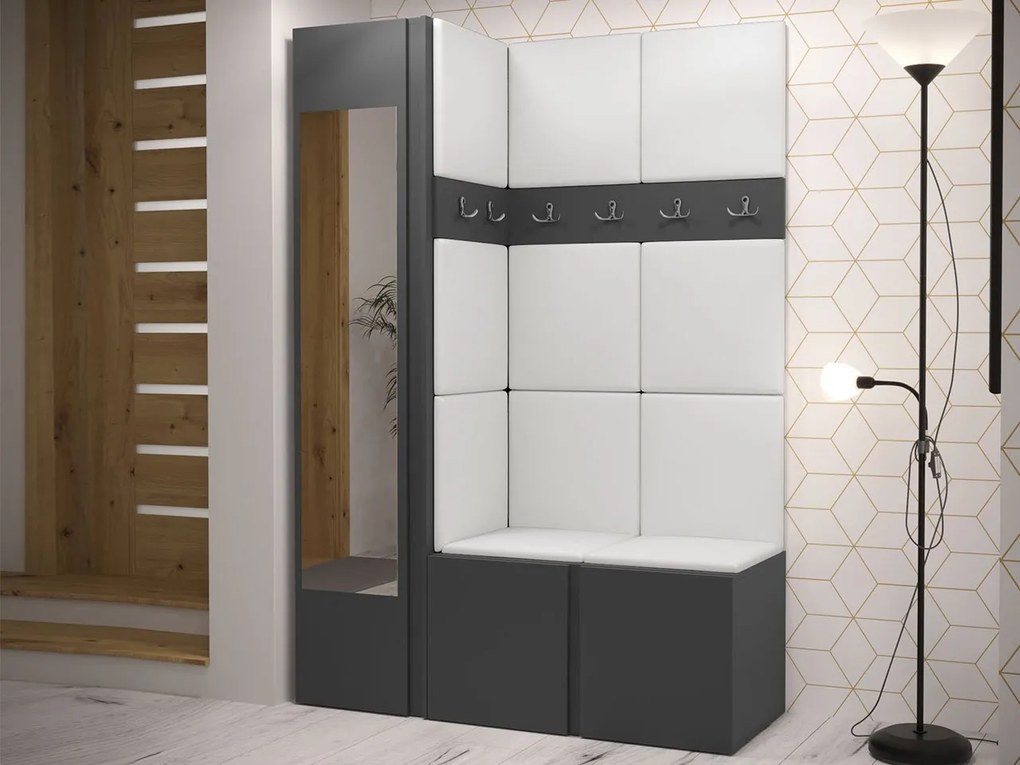Mobilier hol Tovenaz X (Alb) (cu oglindă). 1104779