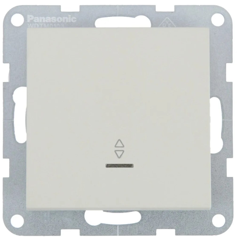 Intrerupator cap scara cu led 10A, IP20, Sandstone, Panasonic Karre Plus 55 Soft Touch