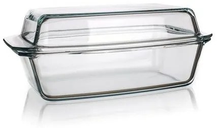 Tavă dreptunghiulară Simax, din sticlă, cu capac, 5,4 l