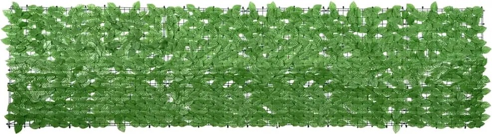 vidaXL Paravan de balcon, frunze verzi, 300x75 cm