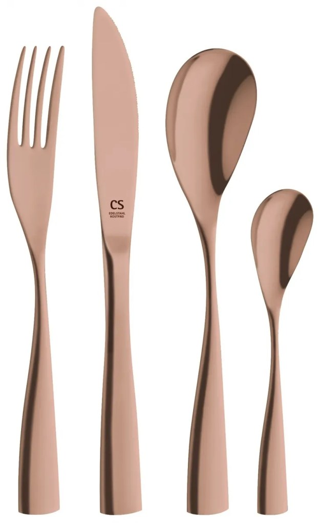 Set de tacamuri inox rosegold 24 piese, 6 persoane, Bocholt Carl Schmidt Sohn 080181