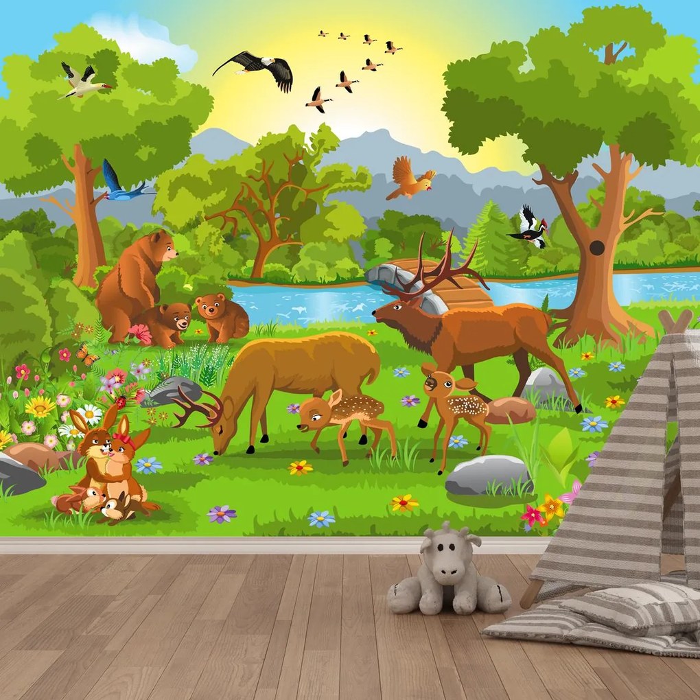 Fototapet - Animale de pădure I. (147x102 cm)