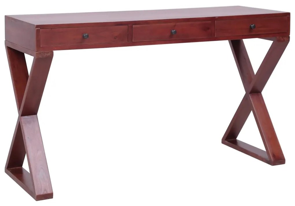 337082 vidaXL Birou de computer, maro, 115x47x77 cm, lemn masiv de mahon