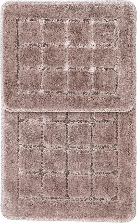 Covorașe de baie maro 2 buc. 50x80 cm Kareli – Foutastic
