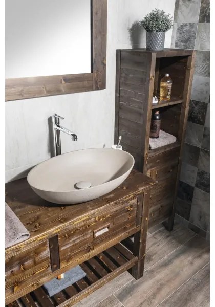 Sapho - Lavoar pentru blat FORMIGO 60 x 40 cm, beton/bej