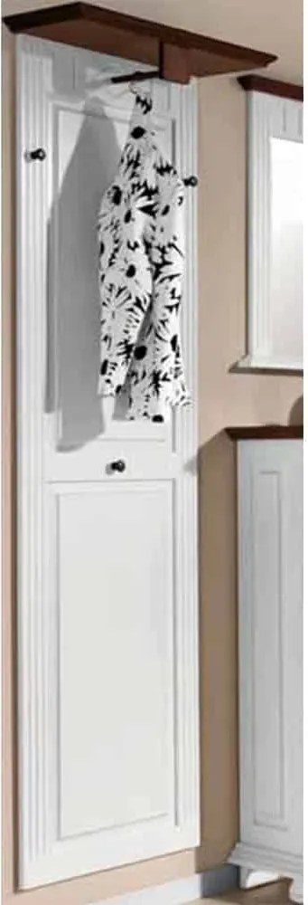 Cuier lemn masiv alb Sonya -Maro, 53 × 26 × 183 cm
