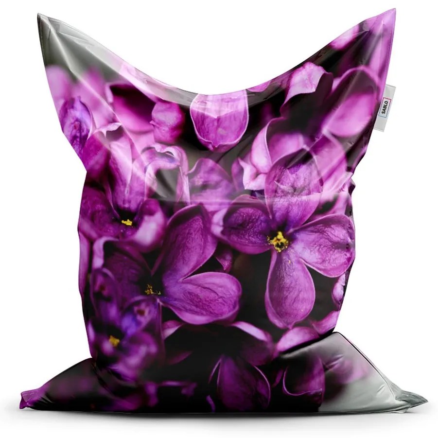Sac de șezut Classic flori mov - pentru copii, violet