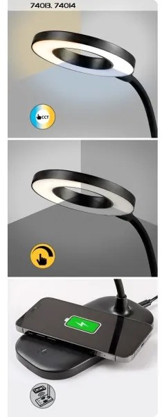 Rabalux 74014 - Lampă de birou LED HARDIN, tactilă, dimabilă, 5W, albă