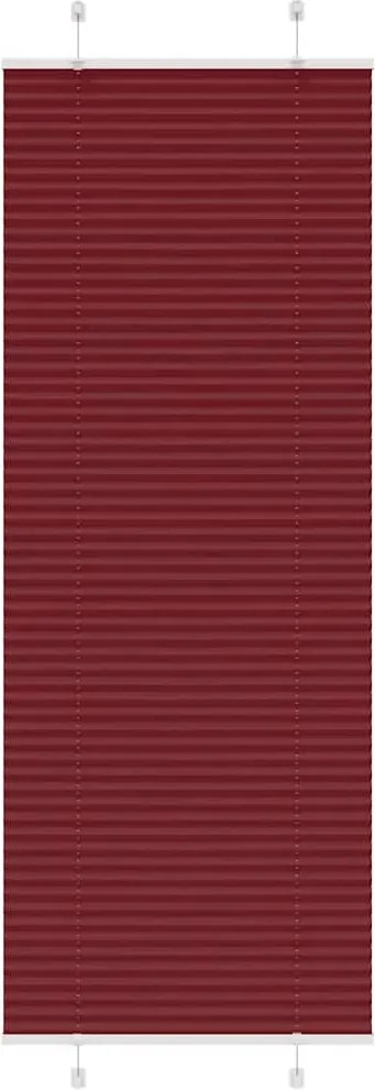 vidaXL Jaluză plisată Bordeaux Roșu 80x200 cm Lățime țesătură 79,4 cm