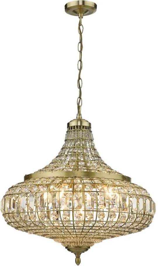 Där Lighting ASM0675 - Candelabru suspendat pe lanț ASMARA 6xE14/40W/230V din alamă