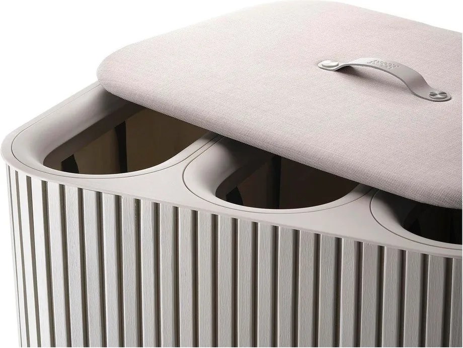 Coș de rufe bej 3x30 l din bambus Tota Trio Luxe – Joseph Joseph