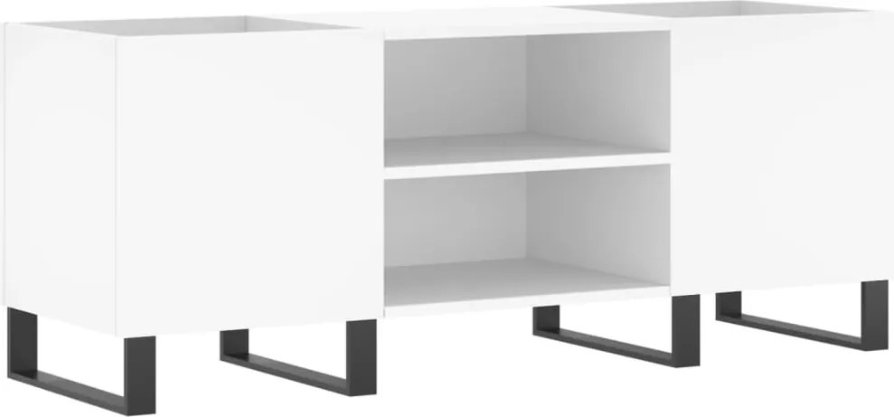 vidaXL Comodă discuri, alb, 121x38x48 cm, lemn prelucrat