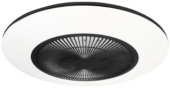 Plafonieră LED dimabilă cu ventilator ARIA LED/38W/230V negru/alb + telecomandă