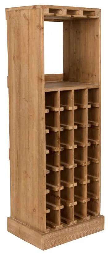 Dulap vinotecă maro din lemn de brad număr de sticle 28, 43,5x118,5 cm Claude – Dutchbone