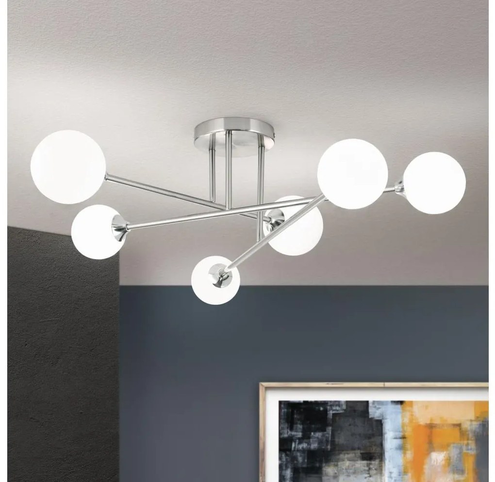 Lustră aplicată Orion DL 7-786/6 SNOWWHITE 6xG9/20W/230V d. 84 cm crom mat