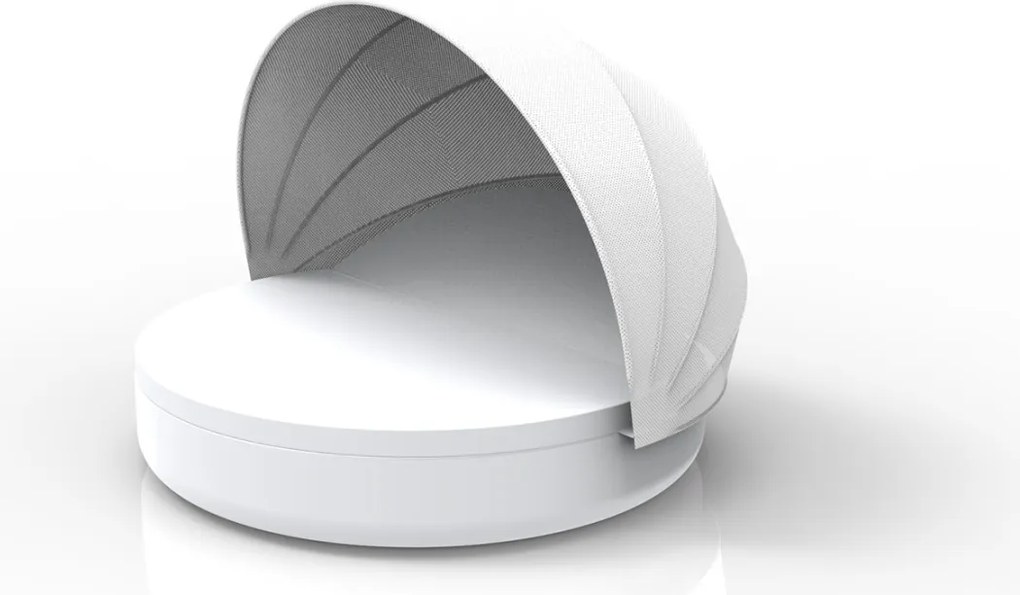 Pat de zi exterior cu spatar rabatabil si parasolar ULM