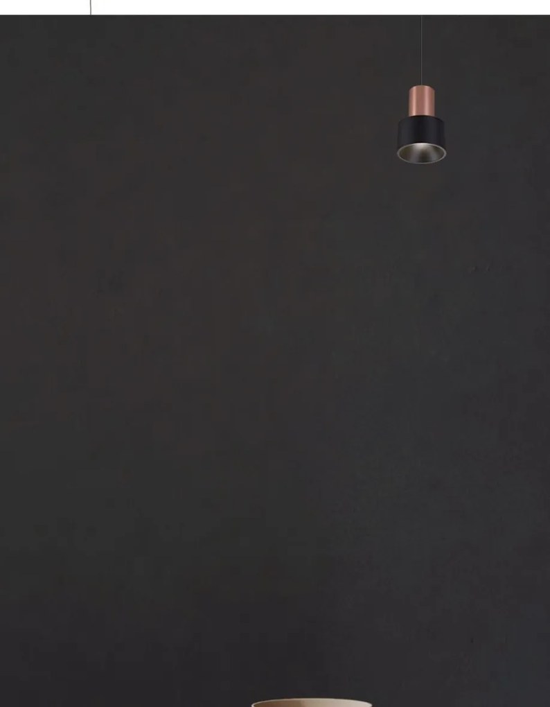 Pendul LED design minimalist modern, GRUISSAN negru/auriu MA-8467