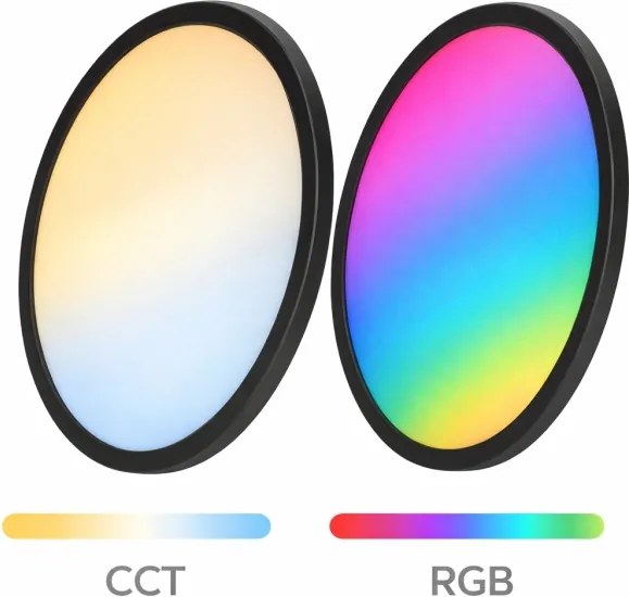 Aigostar - Plafonieră LED RGBW dimabilă MESH LED/36W/230V 3000-6500K negru + telecomandă