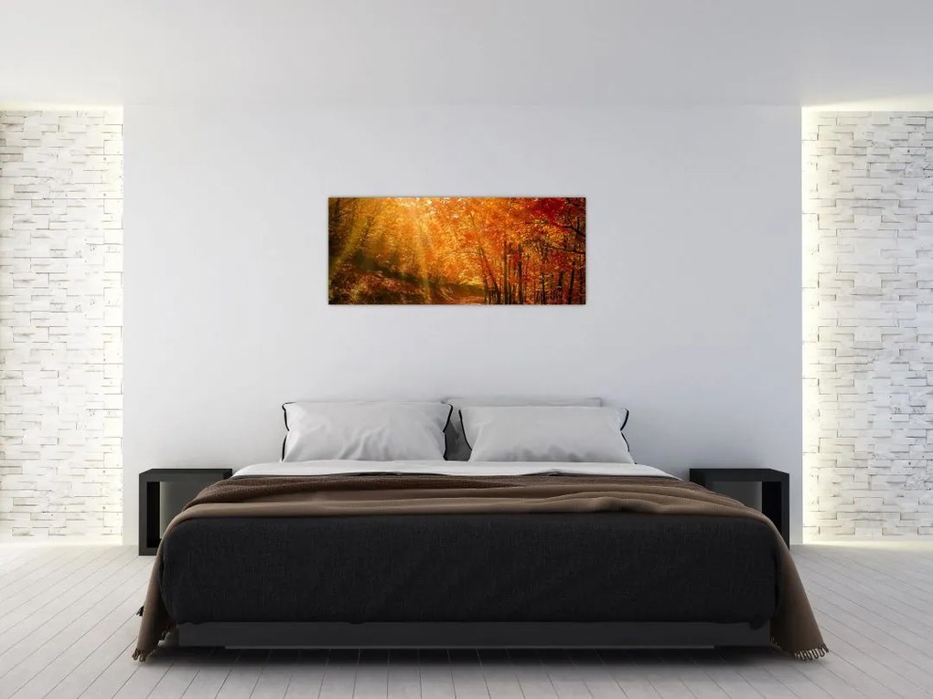 Tablou cu pădurea în toamnă (120x50 cm)