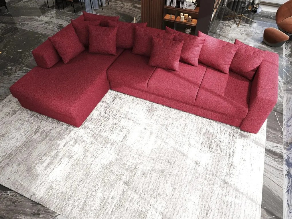 Colțar extensibil dumonde cu ladă de depozitare si sezut confortabil din spuma high-density, Gloria Enjoy Winery 320x183 cm