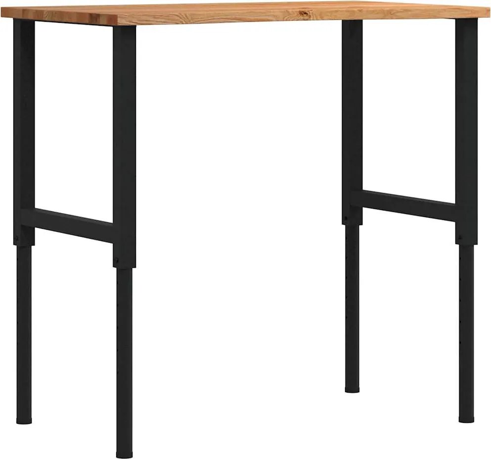 vidaXL Banc lucru maro 100x60x(71,5-98)cm lemn masiv stejar