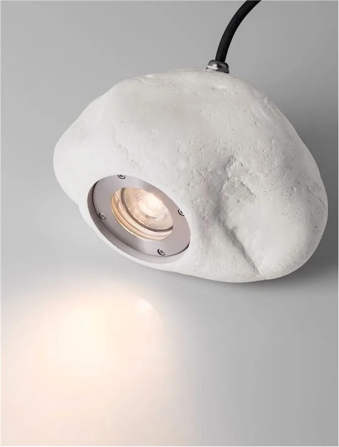 Iluminat exterior ambiental, spot din ciment IP65 SOFT alb