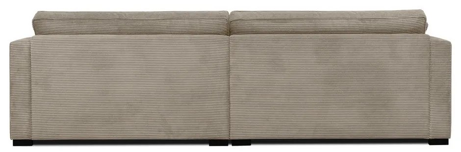 Canapea bej cu tapițerie din catifea reiată 266 cm Mobby – Scandic