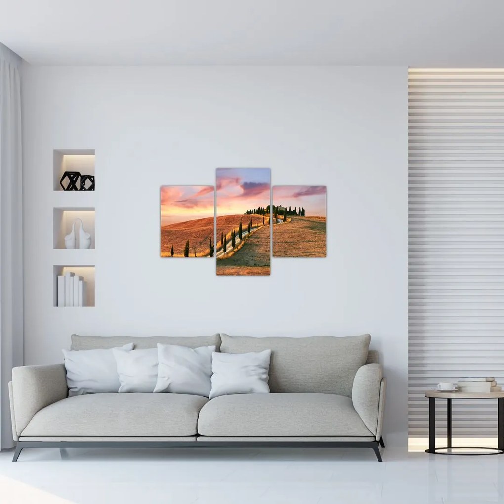 Tablou - Casa pe deal Toscana, Italia (90x60 cm)